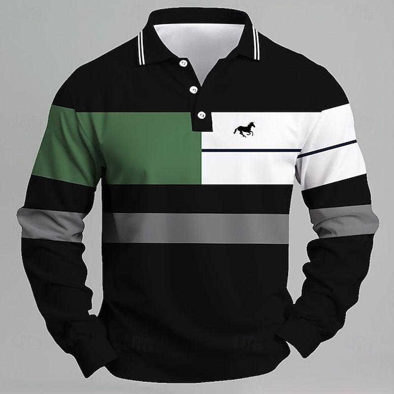 Męska koszulka polo w paski z  – Golf Equipment Wholesale recenzja i cena