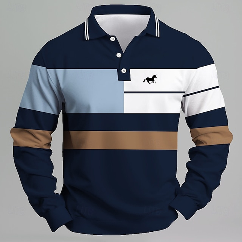 Męska koszulka polo w paski z  – Golf Equipment Wholesale recenzja i cena